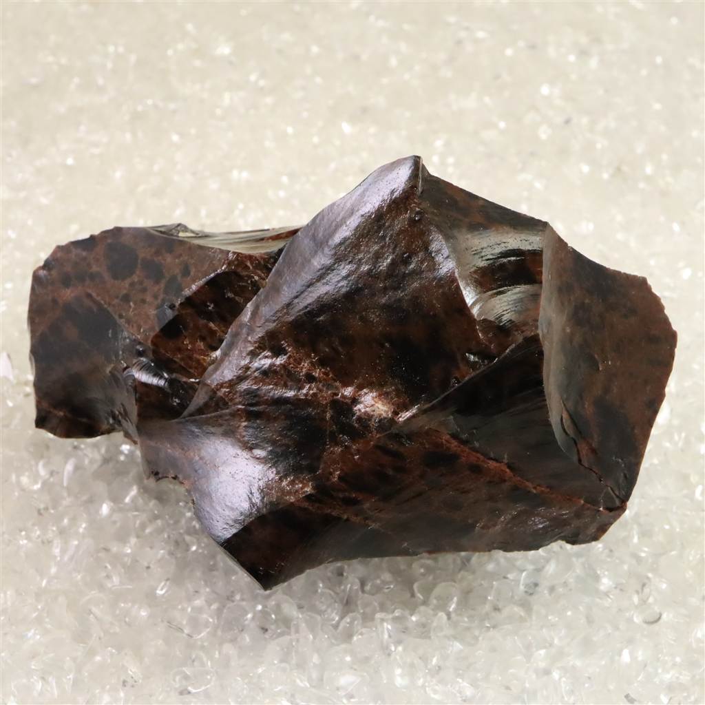 北海道産 オブシディアン 黒曜石 花十勝 110mm原石 229g (ID:86700