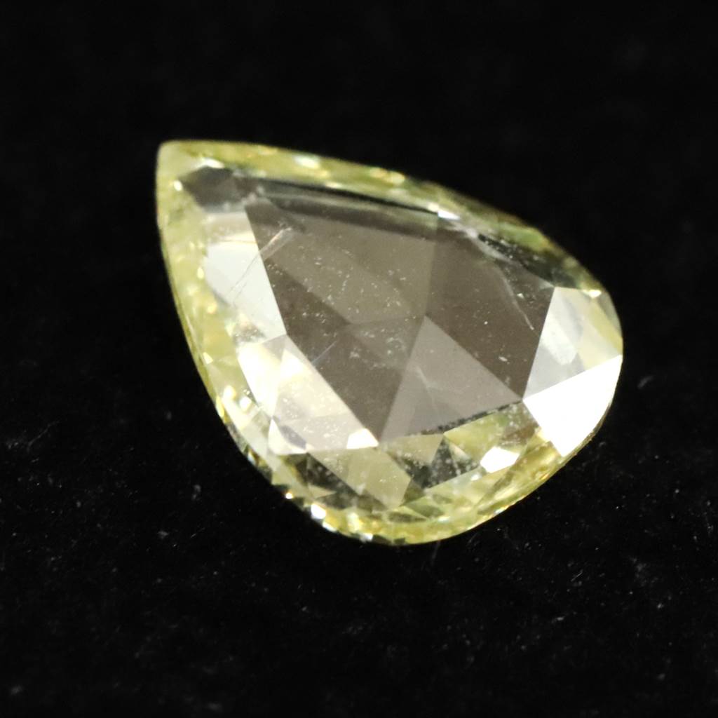 天然非処理 イエローダイヤモンド ローズカット ルース 0.65ct (ID