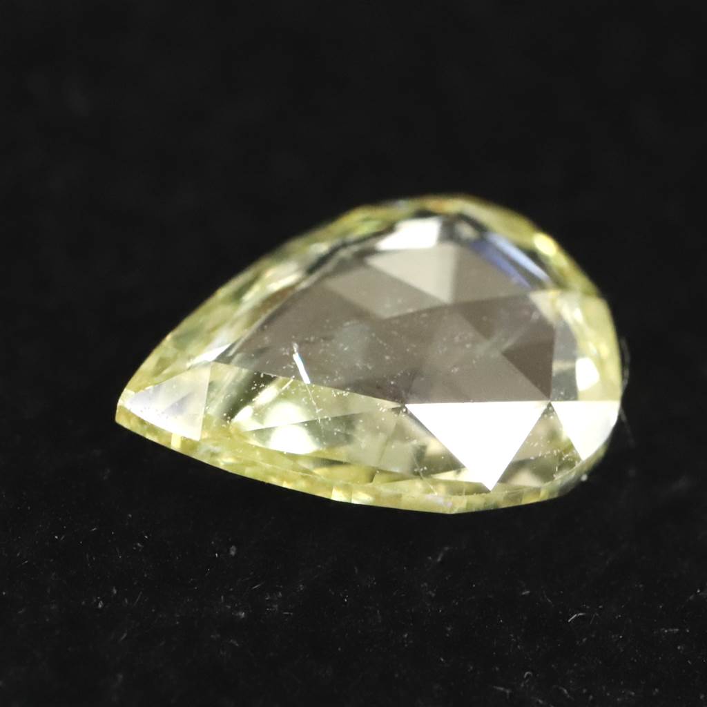 天然非処理 イエローダイヤモンド ローズカット ルース 0.65ct (ID