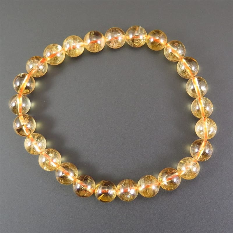 インペリアルトパーズ 8mm玉ブレスレット 22.5g（宝石質・希少） (ID