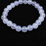ブルーカルセドニー　8.5mm玉ブレスレット 19.0g (ID:10172)