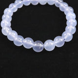 ブルーカルセドニー　8.5mm玉ブレスレット 19.0g (ID:10172)