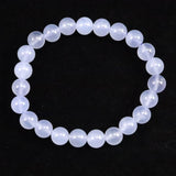 ブルーカルセドニー　8.5mm玉ブレスレット 19.0g (ID:10172)