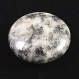 H&E社 ブラックトルマリン アゼツライト (AZOZEO)  30mmソーサー 証明書付 16.2g (ID:10296)