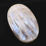 ロシア産 ベロモナイト ムーンストーン 57mmオーバルカボション 27.3g (ID:10419)