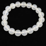 北海道 花石メノウ 瑪瑙 10mm玉 ブレスレット ディレクトリカード付 28.3g (ID:10528)