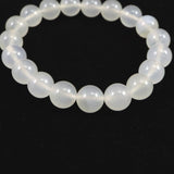 北海道 花石メノウ 瑪瑙 10mm玉 ブレスレット ディレクトリカード付 28.3g (ID:10528)