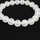 北海道 花石メノウ 瑪瑙 10mm玉 ブレスレット ディレクトリカード付 28.3g (ID:10528)