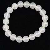 北海道 花石メノウ 瑪瑙 10mm玉 ブレスレット ディレクトリカード付 28.3g (ID:10528)