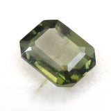 モルダバイト AAA 8.4mmステップカット ルース ディレクトリカード付 1.65ct (ID:10597)