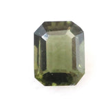 モルダバイト AAA 8.4mmステップカット ルース ディレクトリカード付 1.65ct (ID:10597)