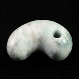糸魚川翡翠  ヒスイ 小滝産 薄青 26mm勾玉 ディレクトリカード付 9.3g (ID:10796)