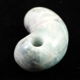 糸魚川翡翠  ヒスイ 小滝産 薄青 26mm勾玉 ディレクトリカード付 9.3g (ID:10796)