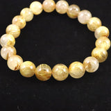 ゴールドルチルクォーツ AAAA 9.5mm玉ブレスレット 25.7g (ID:10805)