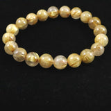 ゴールドルチルクォーツ AAAA 9.5mm玉ブレスレット 25.7g (ID:10805)