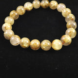 ゴールドルチルクォーツ AAAA 9.5mm玉ブレスレット 25.7g (ID:10805)