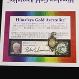 H&E社 ヒマラヤゴールドアゼツライト（AZOZEO) 10mmオーバル ペンダントトップ 証明書付 1.8g (ID:10845)