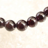 ヒマラヤ ガーネット 7mm玉ブレスレット 21.7ｇ (ID:11063)