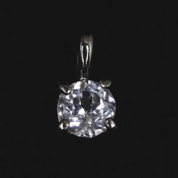 ロシア産 フェナカイト 4mmラウンド ペンダントトップ 0.30g (ID:11142)