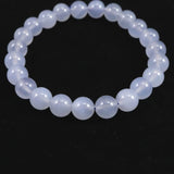 ブルーカルセドニー　8.5mm玉ブレスレット 19.4g (ID:11213)