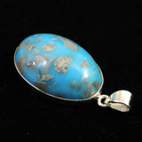 ペルシアンターコイズ 33mmオーバル ペンダントトップ 14.7g (ID:11316)