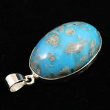 ペルシアンターコイズ 33mmオーバル ペンダントトップ 14.7g (ID:11316)
