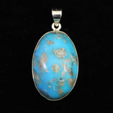 ペルシアンターコイズ 33mmオーバル ペンダントトップ 14.7g (ID:11316)