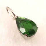 クロムダイオプサイド　6mmペアシェイプカット ペンダントトップ  Pt900 0.53ct (ID:11432)