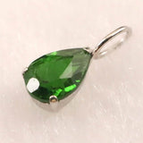 クロムダイオプサイド　6mmペアシェイプカット ペンダントトップ  Pt900 0.53ct (ID:11432)