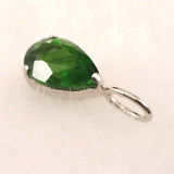 クロムダイオプサイド　6mmペアシェイプカット ペンダントトップ  Pt900 0.53ct (ID:11432)