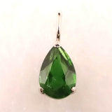 クロムダイオプサイド　6mmペアシェイプカット ペンダントトップ  Pt900 0.53ct (ID:11432)