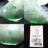 糸魚川翡翠  ヒスイ 小滝産 薄緑 28mm勾玉 ディレクトリカード付 13.05g (ID:11594)
