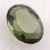 モルダバイト AAA 9.4mmオーバル ファセットカット ルース ディレクトリカード付 1.49ct (ID:11790)