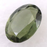 モルダバイト AAA 9.4mmオーバル ファセットカット ルース ディレクトリカード付 1.49ct (ID:11790)