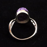 チャロアイト 12X10mmオーバル リング 15号 3.7g (ID:11791)