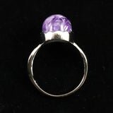 チャロアイト 12X10mmオーバル リング 15号 3.7g (ID:11791)