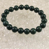 出雲碧玉 出雲石 SA  9mm玉ブレスレット ディレクトリカード付 20.5g (ID:11824)