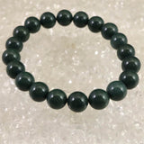 出雲碧玉 出雲石 SA  9mm玉ブレスレット ディレクトリカード付 20.5g (ID:11824)