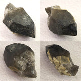 岐阜県中津川市蛭川産 黒水晶（モリオン）原石 カテドラル レコードキーパー トライゴーニック 246.22g (ID:11828)