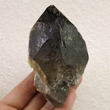 岐阜県中津川市蛭川産 黒水晶（モリオン）原石 カテドラル レコードキーパー トライゴーニック 246.22g (ID:11828)