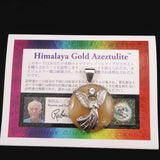 H&E社アゼツライトXヒマラヤゴールド(AZOZEO)　 エンジェル ペンダントトップ 証明書付 13.3g (ID:11903)