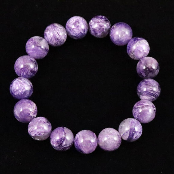 エンジェルシリカ　チャロアイト 12mm玉ブレスレット　40.4g (ID:12066)