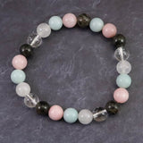 H&E社 フェナカイト 喜び、愛と光 (AZOZEO)  8mm玉ブレスレット 証明書付 17.5g (ID:12082)