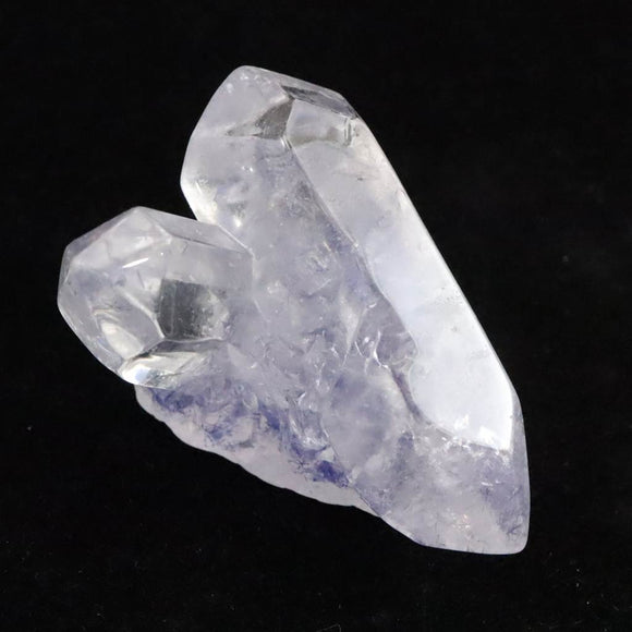 デュモルチェライト入り水晶　44mmポイント原石 磨き 31.9g (ID:12207)