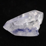デュモルチェライト入り水晶　44mmポイント原石 磨き 31.9g (ID:12207)