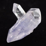 デュモルチェライト入り水晶　44mmポイント原石 磨き 31.9g (ID:12207)