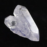 デュモルチェライト入り水晶　44mmポイント原石 磨き 31.9g (ID:12207)