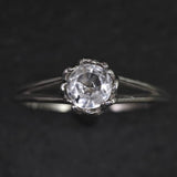 ブラジル産 フェナカイト 5mmラウンドカット リング 鑑別書付 18号 (ID:12250)