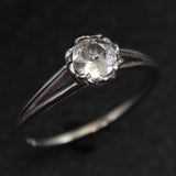 ブラジル産 フェナカイト 5mmラウンドカット リング 鑑別書付 18号 (ID:12250)