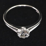 ブラジル産 フェナカイト 5mmラウンドカット リング 鑑別書付 18号 (ID:12250)